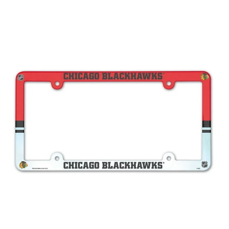 Chicago Blackhawks Official NHL 12 inch x 6 inch Plastic License Plate Frame by Wincraft