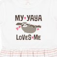 thumbnail image 4 of Inktastic My Yaya Loves Me Sloth Girls Toddler Dress, 4 of 5