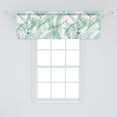 thumbnail image 2 of Tropical Jungle Window Valance, Forest Color Flowers with Leaves Greenery on Brush Strokes Back, Curtain Valance for Kitchen Bedroom with Rod Pocket, 54" X 18", Almond Green Sea Green, by Ambesonne, 2 of 2
