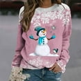 thumbnail image 1 of Pntutb Mujer Otoño e Invierno Impreso Camiseta Suelta Manga Larga Blusa Cuello Redondo Casual tops Pntutb Pntutb-5537, 1 of 6
