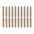 thumbnail image 1 of Uxcell 10 Pcs Tornillos de extremo doble, tornillos de colgante de acero al carbono M6 x 70 mm, tornillos de madera autoperforantes para muebles de unión de madera, color zinc, 1 of 6