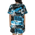 thumbnail image 3 of Naloa Football Time Women's Short-Sleeved Pajama Set, Loungewear, Summer pajamas, Breathable Cozy - XX-Large, 3 of 9