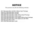 thumbnail image 2 of SIM Front Rear Semi-Metallic Brake Pads Kit for Car Mercedes-Benz C230 C240 SLK280 SLK300 KSM-100387, 2 of 8