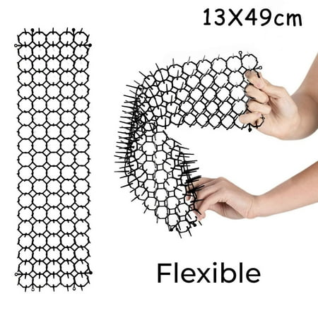 13X49CM Cat Scat Mat Anti-Cat Pest Plastic Prickle Strip Network Digging Stopper Portable Anti-Cat Dog Outdoor Garden Supplies-13X49CM