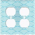 thumbnail image 3 of Metal Light Switch Plate Cover Japanese Sea Wave Pattern Teal Wallpaper WAL017, 3 of 13