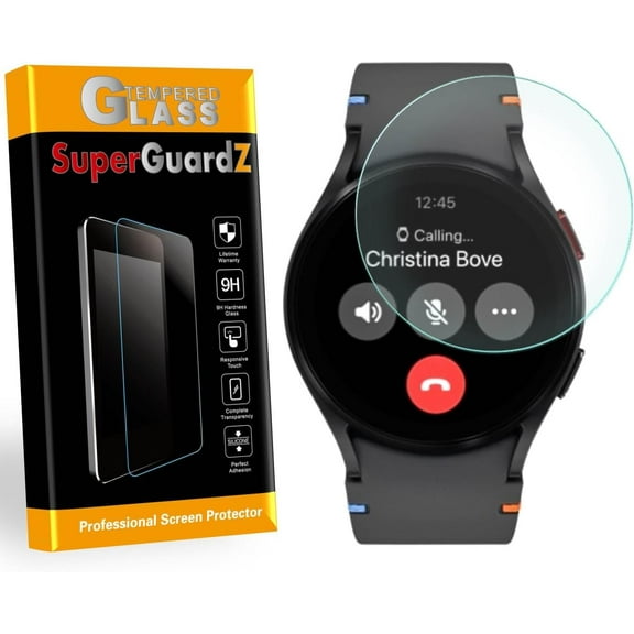 [3-Pack] For Samsung Galaxy Watch FE [2024] - SuperGuardZ Tempered Glass Screen Protector, 9H, Anti-Scratch, Anti-Bubble, Anti-Fingerprint