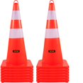 thumbnail image 1 of Traffic Cones VEVOR de PVC naranja de 28 pulgadas con collares reflectantes, 1 of 9