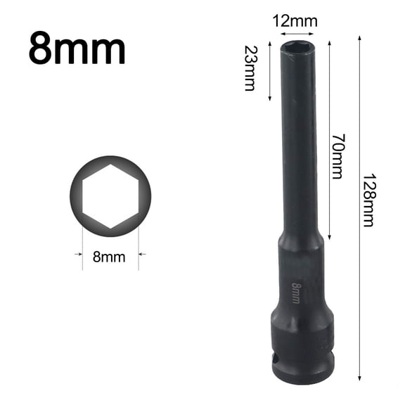 1/2 Drive Socket Wrench Hex Socket Head 8-19Mm Adapter Spanner Converter 8 10