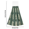 thumbnail image 6 of Yayeee Kitchen Hanging Hand Towels Set of 2 with Loop Bathroom Absorbent Tie Towel, Dark Green Leaves, 6 of 7