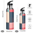 thumbnail image 2 of Yayeee 33oz Insulated Water Bottle Double Wall Stainless Steel with Flip Straw Lid, Red Teal Plaid, 2 of 7