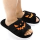 thumbnail image 4 of Sonducket Zapatillas de espuma viscoelástica con cara divertida de 25CM, suela impermeable antideslizante, zapatos de casa de murciélago de calabaza de Calzado negro, 4 of 6