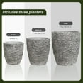 thumbnail image 6 of Large Concrete Planters Set of 3, Big Round Outdoor Indoor Garden Pots with Drainage Hole & Rubber Plug, 18/13/9 Inch Diameter ( (SH001), 6 of 10