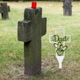 thumbnail image 3 of Metal Cross Garden Stake Grave Ornament Dad‘S Graveyard Memorial Cross Stake Metal Cross Garden Stake Grave Marker Memorial Sign Marker For Dad‘S Grave (12X6 Inches), 3 of 7