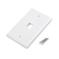 thumbnail image 3 of Cable Matters 10-Pack Low Profile 1 Port Keystone Jack Wall Plate in White, 3 of 6