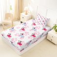 thumbnail image 4 of Homewish Kawaii Dachshund Animal Twin Sheets,Pink Dog Paw Print Bedding,3pcs,1 Fitted Sheet and 1 Pillowcase, 4 of 6