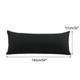 thumbnail image 2 of Unique Bargains 2 Packs Brushed Microfiber Body Pillowcase Black 20" x 54", 2 of 8