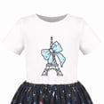 thumbnail image 6 of Sunny Fashion Girls Dress Paris Eiffel Tower Bow Colorful Rainbow Tulle Princess Party Summer 7 Years, 6 of 8