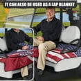 thumbnail image 4 of SEANATIVE USA Flag Golf Cart Seat Covers Club Car Golf Ball Pattern Golf Cart Seat Towel Blanket with Storage Pockets Washable Golf Cart Accessories Fits for More 2 Person Seats Golf Carts Decor, 4 of 7