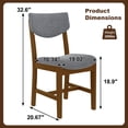 thumbnail image 3 of Harper & Bright Designs Rustic Wood Dining Table Set for 4, 5 Pieces Rectangular Table Set with Upholstered Chairs for Small Space Kitchen, Walnut, 3 of 17