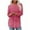 Pink, variant on TAGOLD Womens Sweater Tops,Casual Plus Size Fall Tops Blouse for Womens,Women's Casual Solid Round Neck Pocket Hem Slit 3/4 Sleeve Round-Neck Blouses Shirts Army Green XL