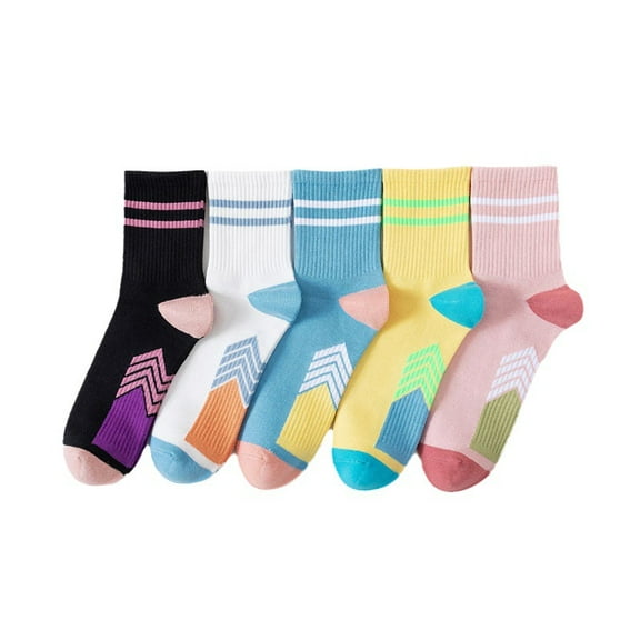Yoyauz Men's and Women's Cycling Socks, 5 Pieces Of Running Socks, Colored Sports Socks, Ankle Sports Socks