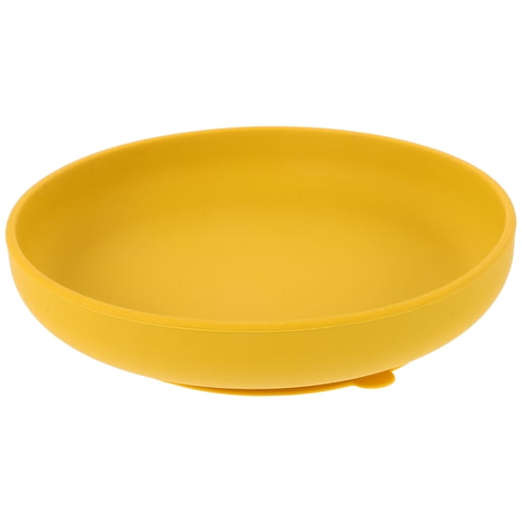 BESTOYARD Suction Cup Plate Elderly Auxiliary Tableware Yellow Non-Slip Meal Time 1Set