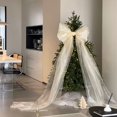 thumbnail image 4 of Dserhfy Bow Pendant Long Tail Extra Large Bow Decoration Flexible Tulle Bow Wedding Christmas Party Car Window Lawn Decor, 4 of 8