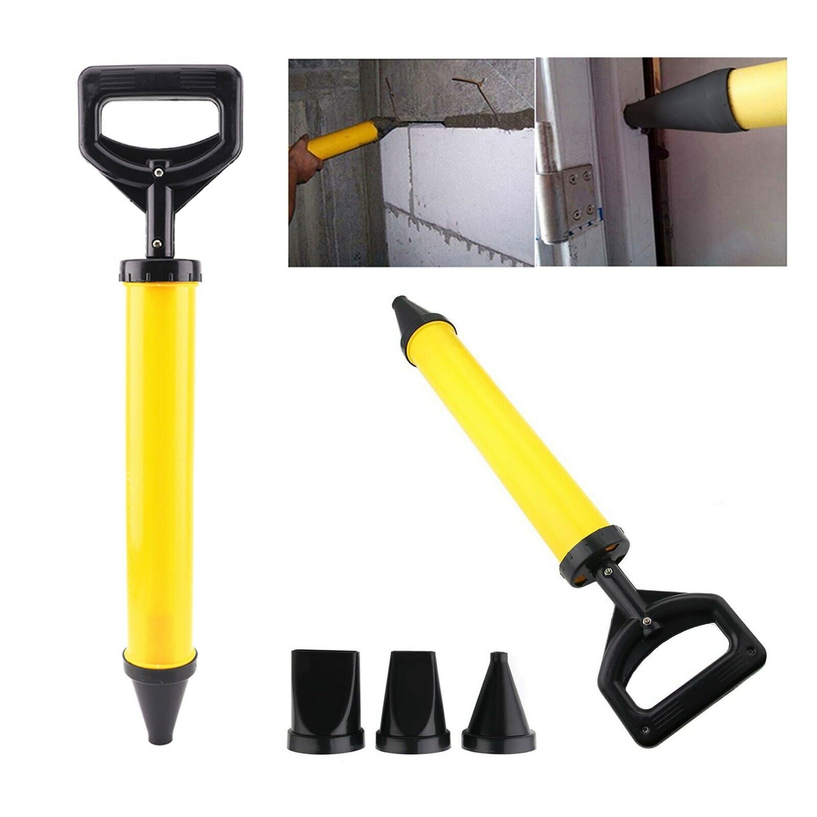 Mortar Gun for Brick Pointing Grouting Cement Lime Applicator Tool w 4 Nozzles 