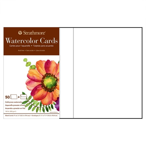 Strathmore Watercolor Cards, 5in x 7in, 50/Pkg.