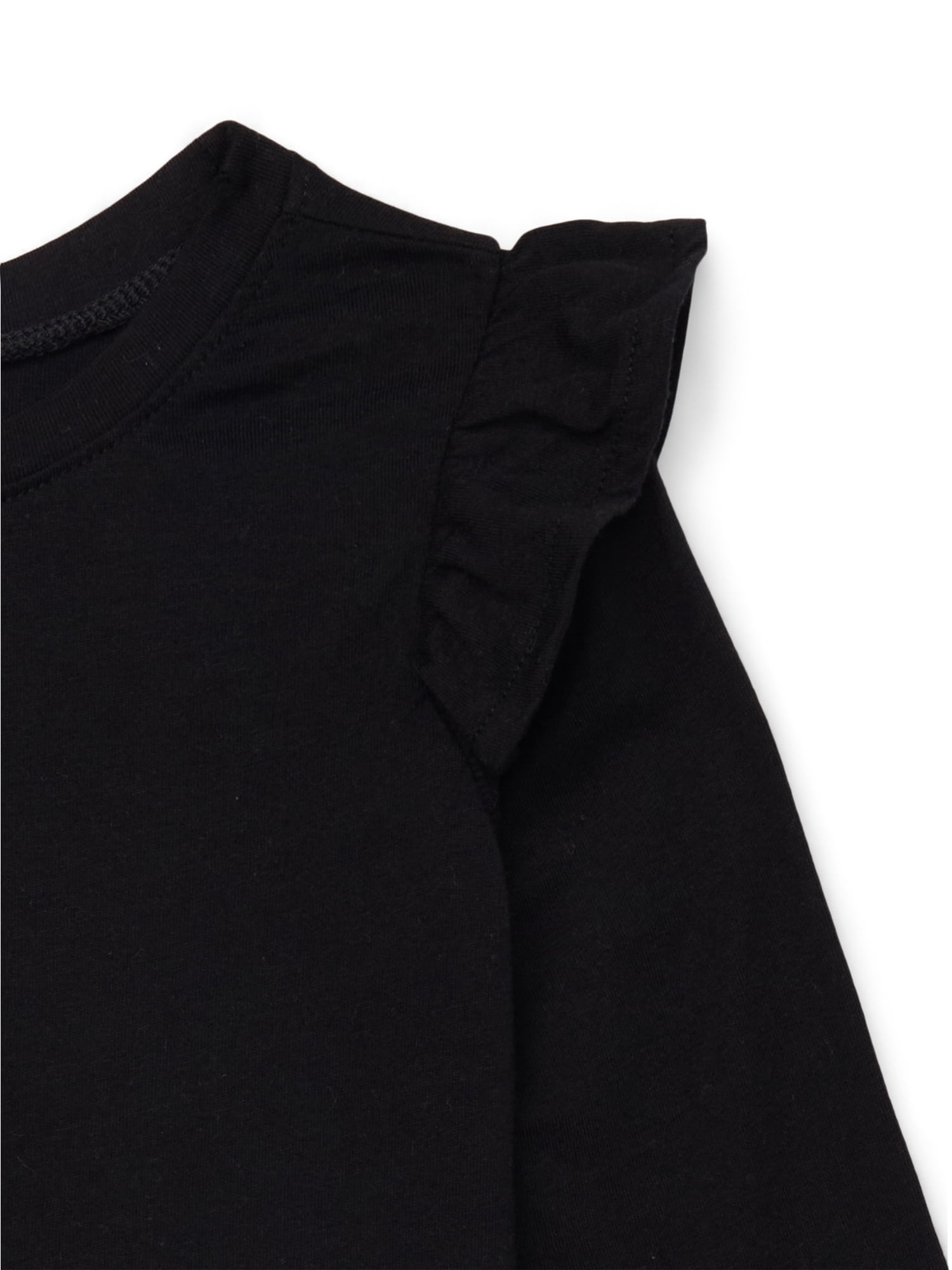 Garanimals Toddler Girl Ruffle Shoulder Long Sleeve T-Shirt, Sizes 18M-5T