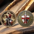thumbnail image 6 of KOYPTL Steel Helm Knight Cross Challenge Coin | Chivalric Valor & Sacred Shield Medallion | Knights Templar Historical Token | Sacred Commemorative Gifts for Men Collectors,Historians,and Enthusiasts, 6 of 8