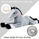 thumbnail image 4 of Animal de peluche de caballo gigante, juguete de almohada de felpa de caballo largo gris, 4 of 5