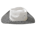 thumbnail image 3 of Keevoom Cowboy Straw Hats for Women Men Black White Sunshade Beach Party Hat, 3 of 5