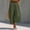 Army Green women cotton linen capri pants a1, variant on Women's Cotton Linen Wide Leg Capri Pants High Waisted Loose Casual Plus Size Palazzo Trousers with Pockets Solid Harem Pants Travel Beach Work Lounge, Army Green 3XL