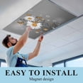 thumbnail image 5 of 1 Pack Yellow Daisy Fluorescent Light Covers for Ceiling Lights Bubble Butterfly Grey Grey Background Magnetic Ceiling Light Covers Overhead Light Filters for Office Classroom Home, 5 of 9