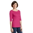 thumbnail image 4 of District Made Women's 3/4 Sleeve Boat Neck T-Shirt, 4 of 6