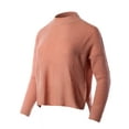 thumbnail image 2 of A2Y Women's Relaxed fit Mock Neck Mossy Fluffy Knit High Low Sweater Mauve S, 2 of 5