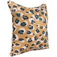 thumbnail image 4 of Jordan Manufacturing 18" x 18" Mustard Leopard Animal Square Decorative Throw Pillow with Welt, 4 of 5