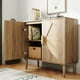 thumbnail image 5 of QinaQin Gabinete moderno de almacenamiento con 5 cajones, base elevada y paneles texturizados, ideal para recámara, sala o entrada, 5 of 9