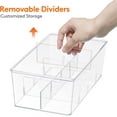 thumbnail image 2 of Lifewit 2 Pack Plastic Stackable Tea Bag Organizer, Divided Storage Bin Box for Kitchen Cabinets, Countertops, Pantry, Hold Coffee Pods, Sugar Packets, Condiments, 8 Sections, 2 of 7