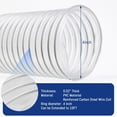 thumbnail image 2 of 4" x 10' PVC Dust Collection Hose Clear Flexible Fume Debris Vacuum Collection Hose with 4 Clamps for Woodworking Dust Collection Systems, 2 of 8