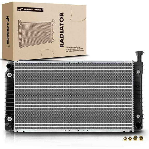 A-Premium Engine Coolant Radiator with Transmission Oil Cooler Compatible with Chevrolet Express 1500 1996-2002, Express 2500 1996-2002, Express 3500 1996-2002 & GMC Savana 1500, Replace# 52477274