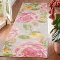 thumbnail image 2 of SAFAVIEH Glamour Mariko Floral Runner Rug, Pink/Grey, 2'3" x 8', 2 of 8