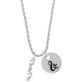 thumbnail image 1 of Delight Jewelry Silvertone Small Cutie Pie Script Silvertone Script Initial Disc - & - Charm Necklace, 20"+3", 1 of 4