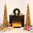 thumbnail image 4 of Fall Tree Home Decor Pop Up Tree with Lights & Timer & Modes Collapsible Tinsel Pencil Tree for Autumn Harvest Porch Thanksgiving Party Decorations Maple Leaves, 4 of 6