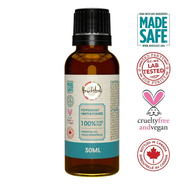 Buhbli Brands - 100% Pure Peppermint Essential Oil, 30ml