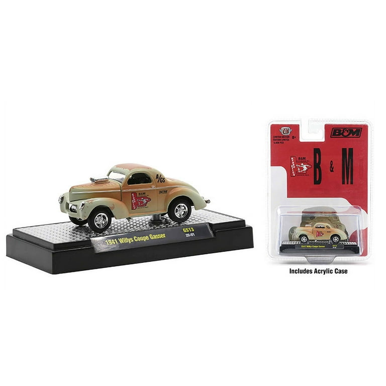 M2マシーン ウォルマート限定　1941 ウィリス・クーペ・ガッサー M2 Machines 1:64 HE Gasser 1941 Willys Coupe Gasser B & M