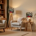 thumbnail image 6 of Movie Lampshades 2 Pack Black Red Movie Filmmaking Popcorn Clapper Board Paintings 13"x13"x10" Light Shade for Table Lamps Floor Lamps Drum Lamp Shades Lampshade Replacement Easy Assembly, 6 of 8