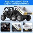 thumbnail image 3 of 24 Volt Ride on Toys, 6 Wheels 2 Seater Electric Ride on UTV Cars for Big Kids, Ride on Dump Truck, 4×4 Motors, Battery Display, Bluetooth, USB, Remote Control, White, 3 of 8