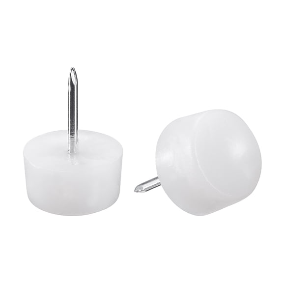 Unique Bargains Furniture Feet Nail, Chair Table Leg Protector Pad 18mm Dia Plastic 40pcs